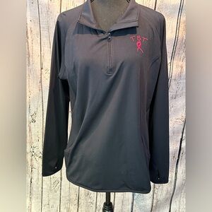 Polyester quarter zip pull over